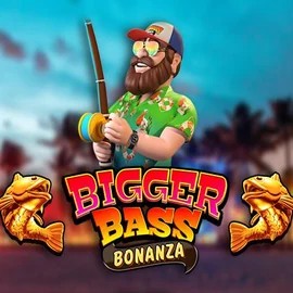 Bigger Bass Bonanza online game logo by Pragmatic Play on caseacasinoo.ca